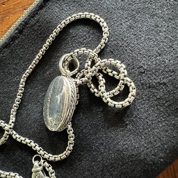 David Yurman sterling silver scarab beetle pendant - Picture 3 of 4